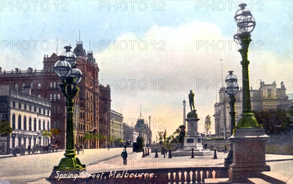 Spring Street, Melbourne, Australia, 1912. Artist: Unknown