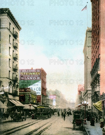 Spring Street, Los Angeles, California, USA, c1900s. Artist: Unknown