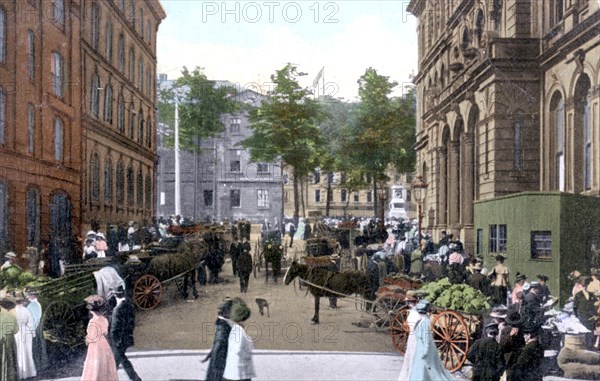 Saturday morning market, Halifax, Nova Scotia, Canada, c1900s. Artist: Unknown