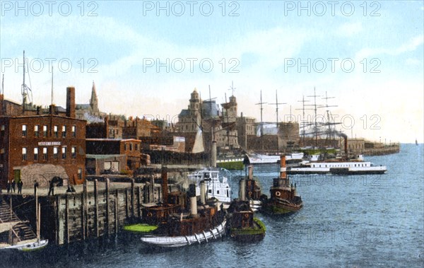 Saint John harbour, Saint John, New Brunswick, Canada, c1900s. Artist: Unknown