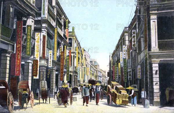 Queens Road Central, Hong Kong, China, c1900s. Artist: Unknown