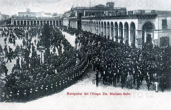 The reception of Bishop Mariano Soler, Montevideo, Uruguay, c1900s. Artist: Unknown