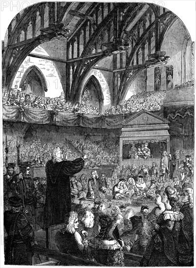 The trial of Dr Sacheverel, 18th century (19th century). Artist: Unknown