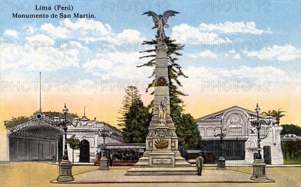 Monument to General San Martin, Lima, Peru, early 20th century. Artist: Unknown