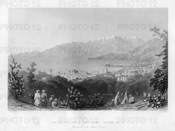 Beirout, the ancient Berothah, Syria, 1841.Artist: James B Allen