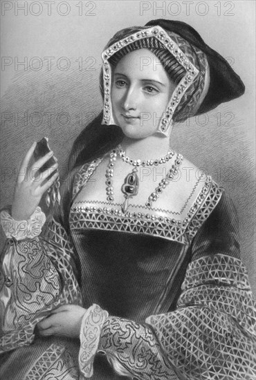 Jane Seymour (1509-1537), the third wife of King Henry VIII, 1851.Artist: B Eyles