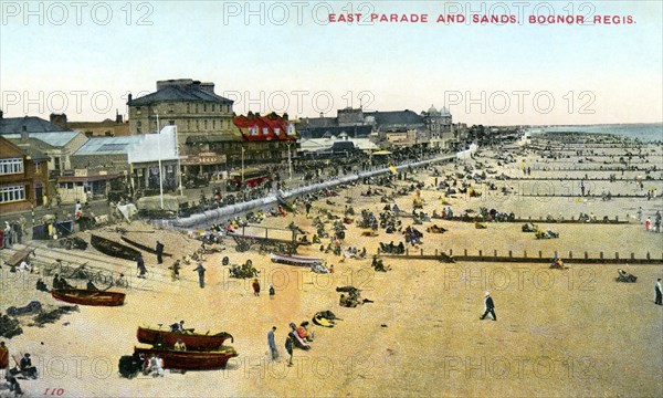 East Parade and Sands, Bognor Regis, West Sussex, 1950. Artist: Unknown