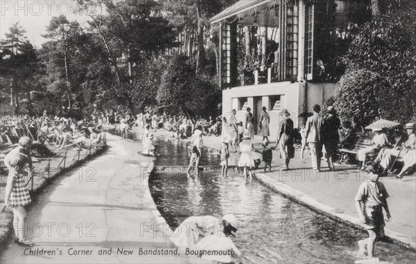 'Children's Corner and New Bandstand, Bournemouth', Dorset, c1920s Artist: Unknown