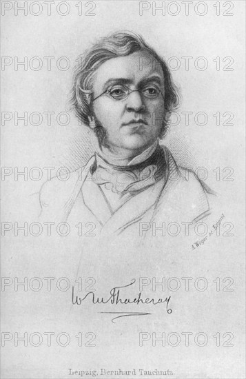 William Makepeace Thackeray, English novelist, (1908). Artist: A Weger