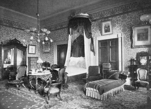 President Harrison's bedroom at the White House, Washington DC, USA, 1908. Artist: Unknown