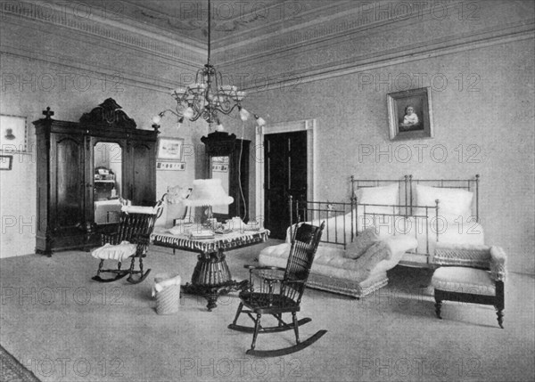 Mrs McKinley's bedroom at the White House, Washington DC, USA, 1908. Artist: Unknown