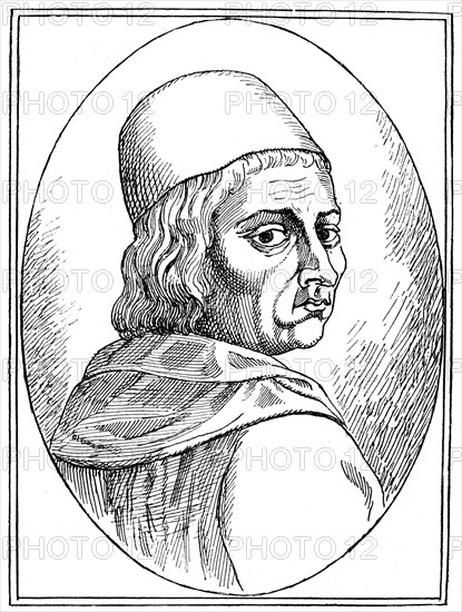 Marsilio Ficino (1433-1499), Italian humanist philosopher, 1882. Artist: Unknown