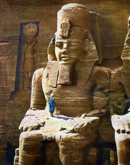 Statue of Rameses II at Abu Simbel, Egypt, 1933-1934. Artist: Unknown