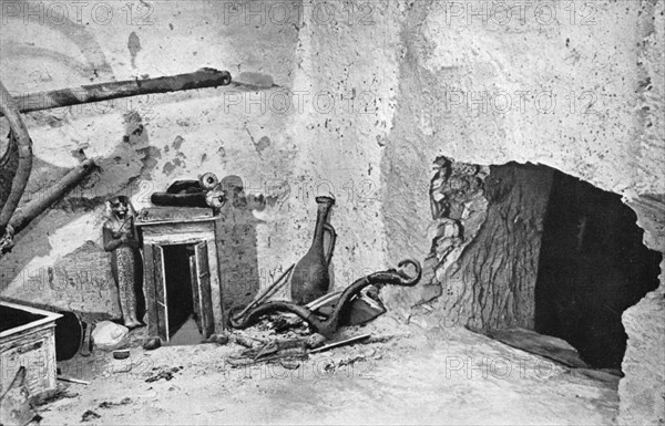 Hole made by robbers to gain admission to Tutankhamun's tomb, Egypt, 1933-1934. Artist: Unknown