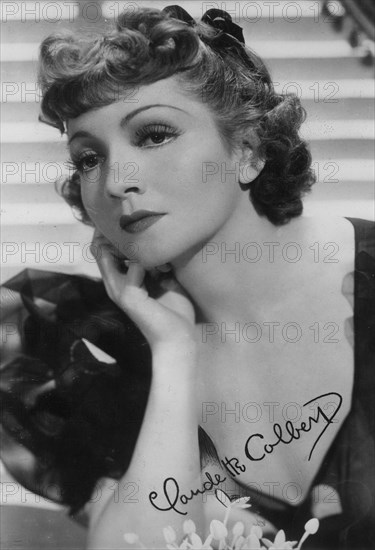 Claudette Colbert, American actress, 20th century. Artist: Unknown