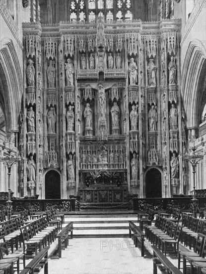The reredos of Winchester Cathedral, 1924-1926. Artist: Unknown