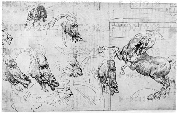 Study for 'The Battle of Anghiari', c1503-1505 (1954).Artist: Leonardo da Vinci