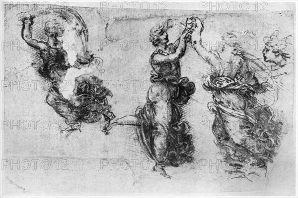 Dancing women, late 15th or early 16th century (1954).Artist: Leonardo da Vinci