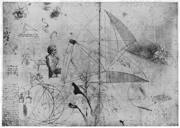 Sheet of studies, late 15th or early 16th century (1954).Artist: Leonardo da Vinci