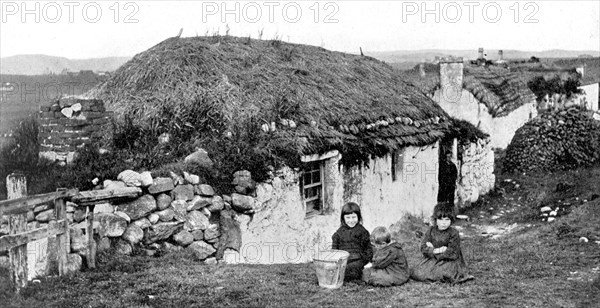 Crofters' houses, Stornoway, Lewis, Western Isles, Scotland, 1924-1926.Artist: Valentine & Sons Ltd