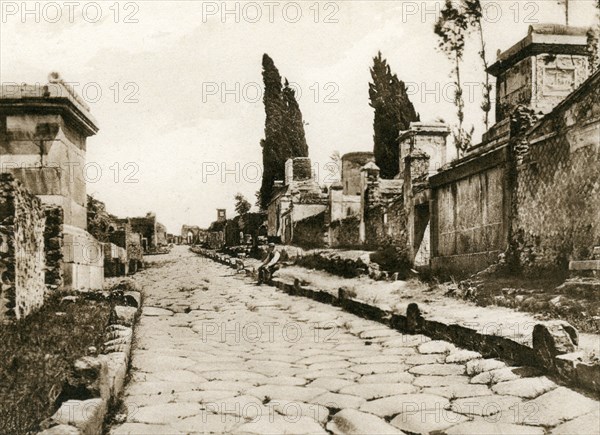 Via delle Tombe, Pompeii, Italy, c1900s. Creator: Unknown.