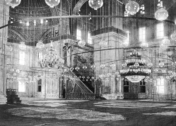 Inside the Mosque of Muhammad Ali at the Saladin Citadel, Cairo, Egypt, c1920s. Artist: Unknown