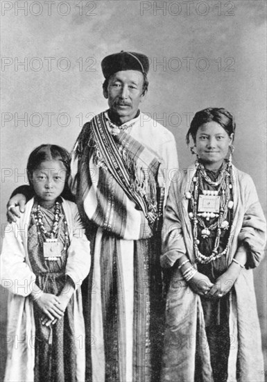 A portrait of Lepchas, West Bengal, India, c1910. Artist: Unknown