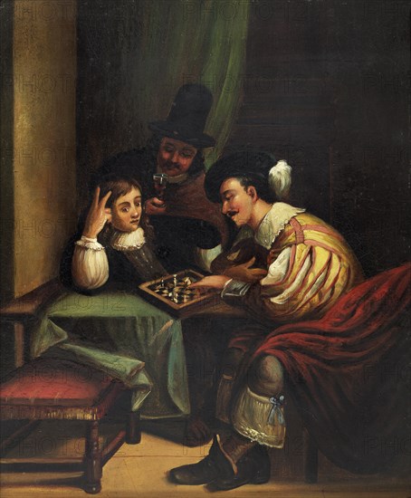 'The Chess Players'. Artist: Unknown