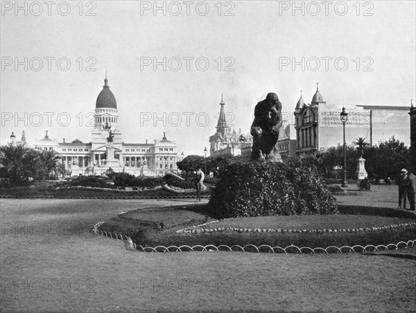 Plaza de Mayo and Congress Building, Buenos Aires, Argentina. Artist: Unknown