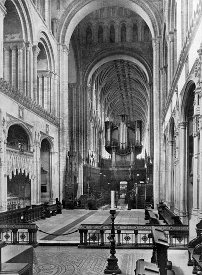 The choir, Norwich Cathedral, 1924-1926. Artist: Francis Frith & Co