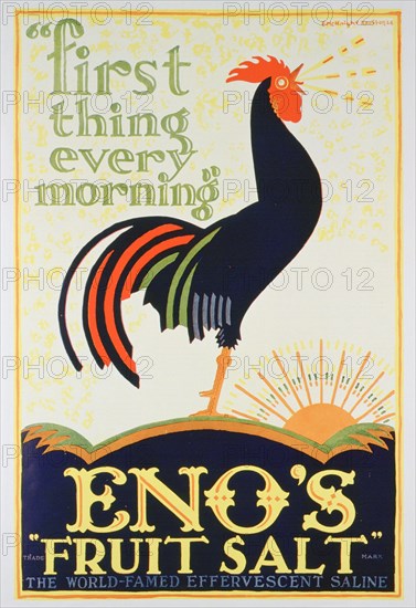 Eno's Fruit Salt advertisement, 1924.Artist: Edward McKnight Kauffer