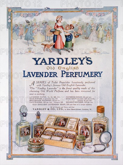 Advert for Yardley's Old English Lavender perfumery, 1923. Artist: Unknown