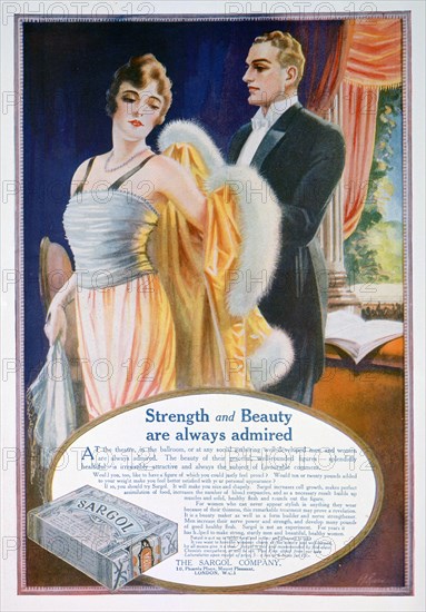 Advert for Sargol body shaping compound, 1921. Artist: Unknown