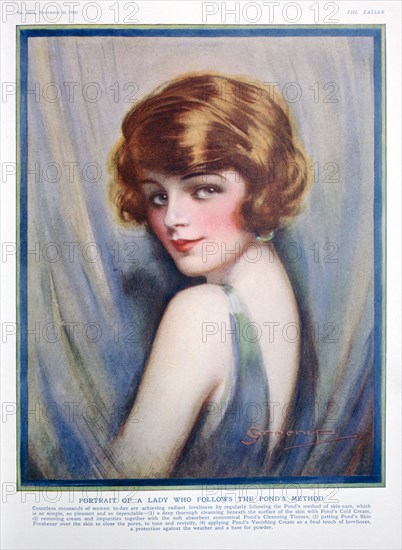 Pond's Cream advert, 1928. Artist: Unknown