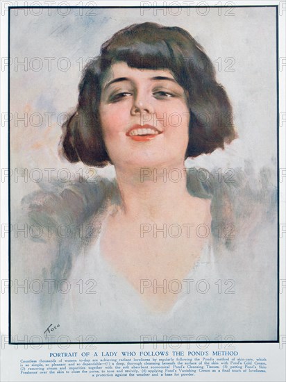 Pond's Cream advert, 1928. Artist: Unknown