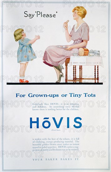 Hovis bread advert, 1921. Artist: Unknown