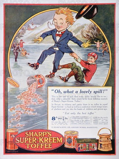 Advert for Sharp's Super-Kreem Toffee, 1923. Artist: Unknown