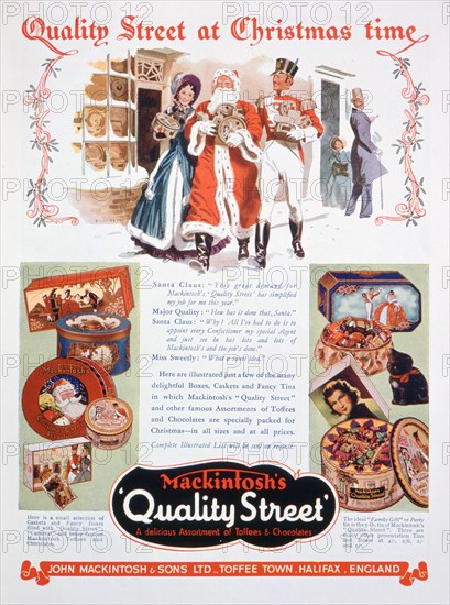 Christmas advert for Mackintosh's Quality Street, 1937. Artist: Unknown