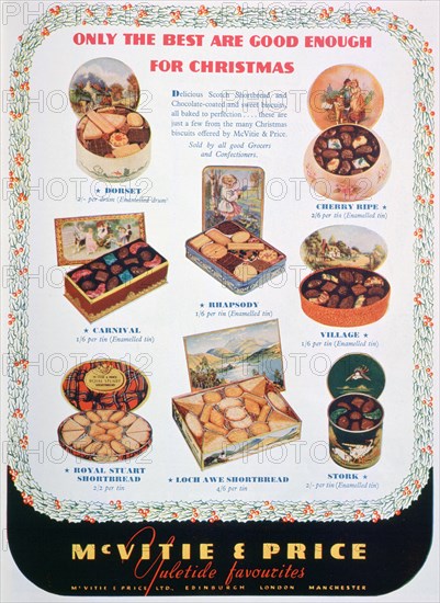 Advert for McVitie and Price biscuits, 1938. Artist: Unknown
