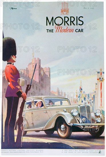 Advert for Morris motor cars, 1937. Artist: Unknown