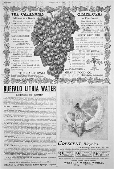 An advertising page in Harper's Bazar, Easter, 1894. Artist: Unknown