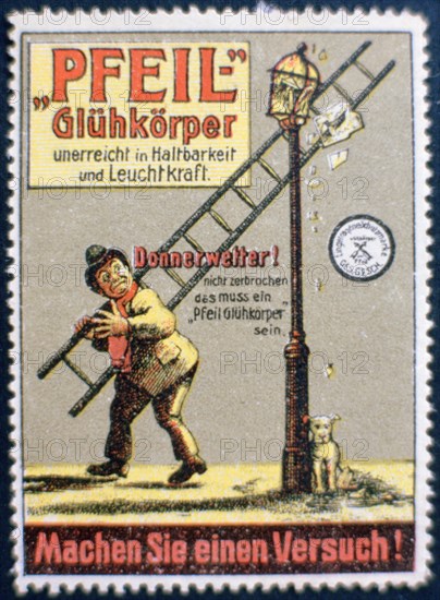 German gas mantle advertising label. Artist: Unknown