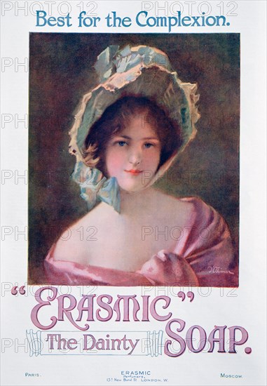 Advert for 'Erasmic' soap, 1920. Artist: Unknown