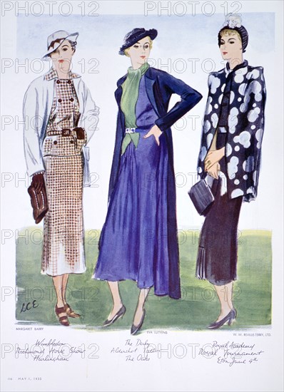 Fashion illustration, 1935. Artist: Unknown