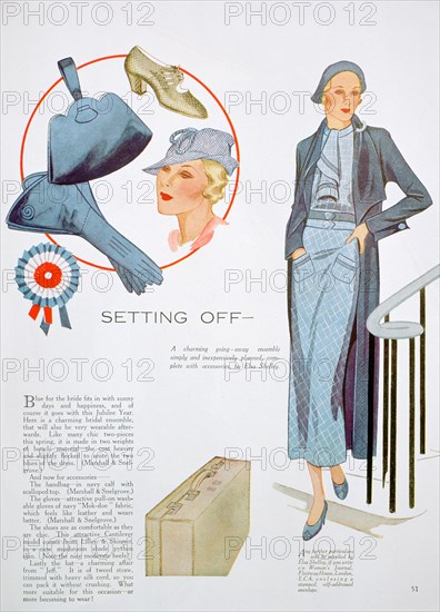 Fashion illustration, 1935. Artist: Unknown