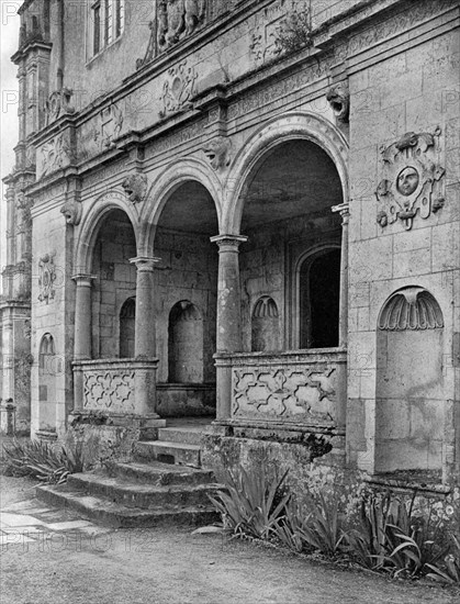 The loggia, Cranborne Manor House, Dorset, 1924-1926.Artist: E Bastard