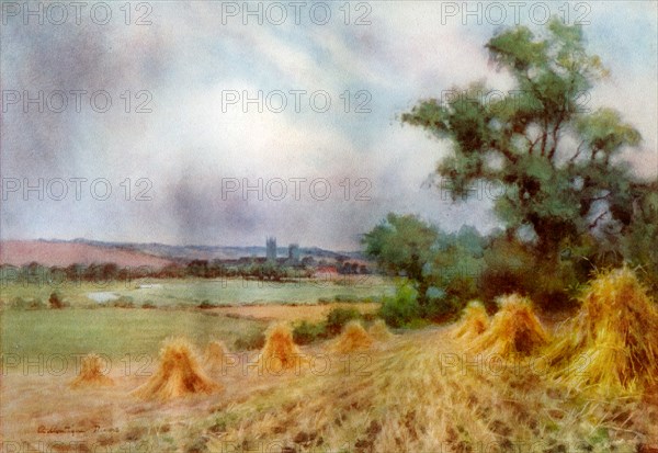 Canterbury from Sturry Wood, Kent, 1924-1926.Artist: A Montague Rivers