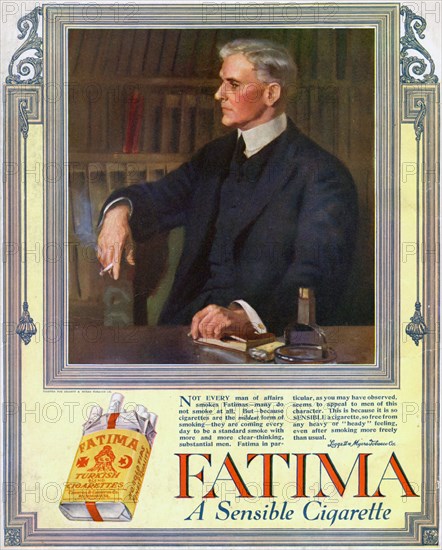 Advert for Fatima cigarettes, 1916. Artist: Unknown