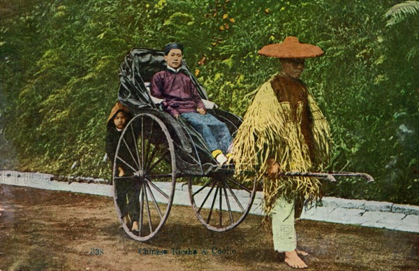 Chinese rickshaw, 20th century. Artist: Unknown