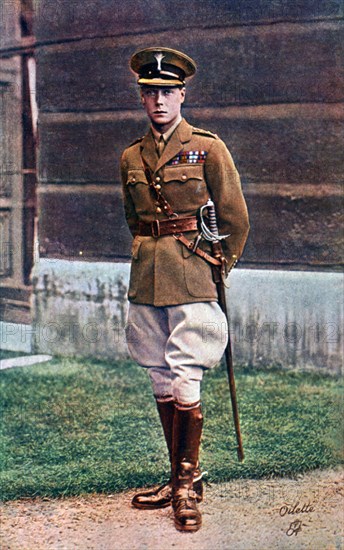 Edward, Prince of Wales, in army uniform, early 20th century. Artist: Tuck and Sons